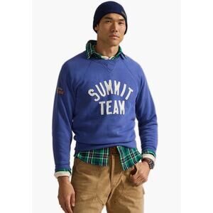 Polo Ralph Lauren Men’s Crewneck Sweatshirt “summit” Size Medium Blue Vintage ft